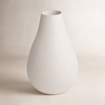 Jenny Large White Iron Table Vase