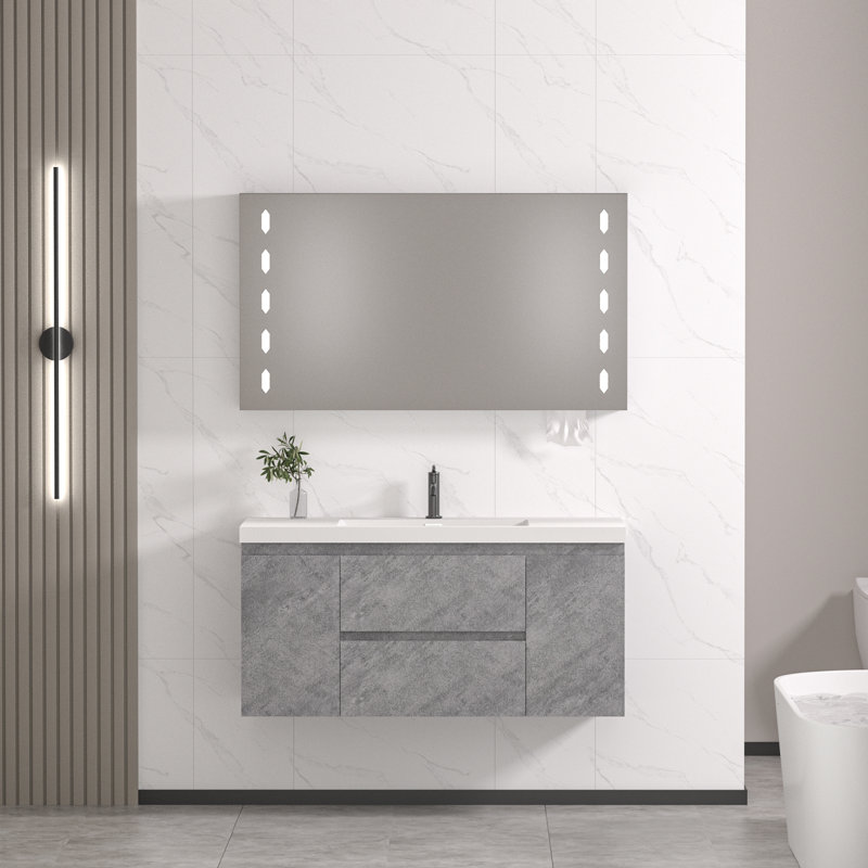 Meuble-lavabo simple 48 po avec plateau en résine