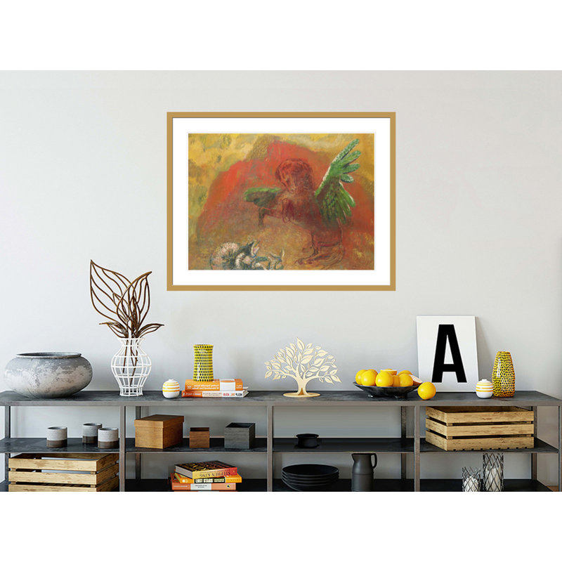 «Pegasus Triumphant» par Odilon Redon, impression giclée sur cadre, H 32,45 po x l 41,5 po