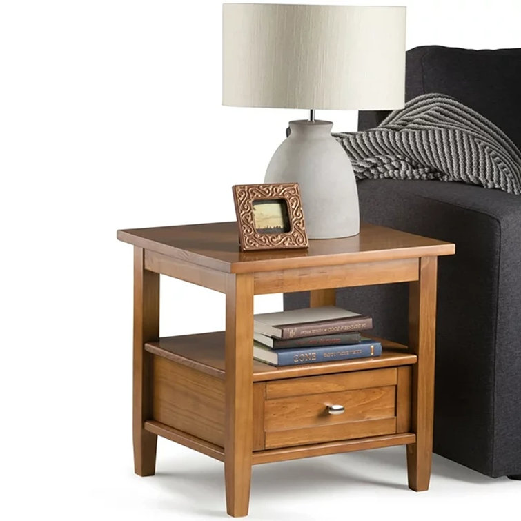Nortonville Solid Wood End Table with Storage