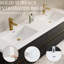 Meuble-lavabo flottant mural 72 po avec lavabo et comptoir en résine de pierre, tiroirs à fermeture en douceur, bois, pré-assemblé pour une installation parfaite, rangement pour cosmétiques organisé, faible absorption d'eau