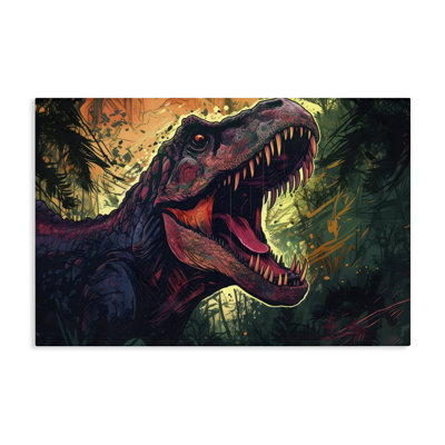 Toile T-Rex foncée, design par Creative Studio
