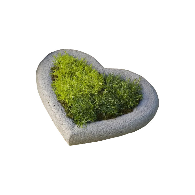 Heart Planter, Pietra Nuova, 4.25" H x 17.5" W x 15.5" D