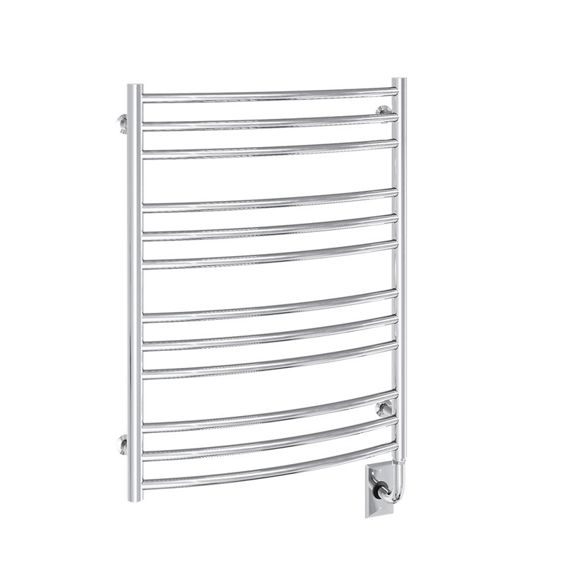 Chauffe-serviettes électrique 23,5 "x 31" Laveno, H 31 po x l 23,5 po x P 2,75 po, Chrome chrome, Raccordé