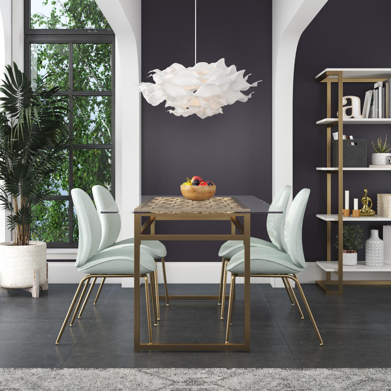 Metal Base Dining Table