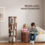 Bibliothèque rotative 100% bois massif sur roulettes-950146230