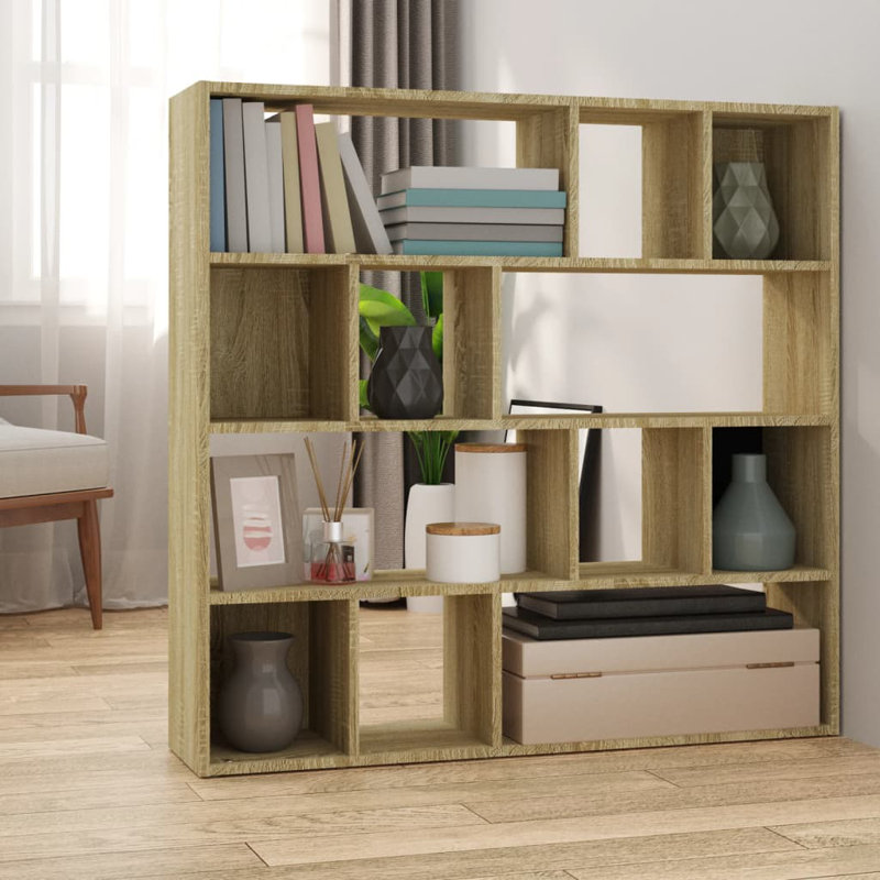 Book Cabinet/Room Divider Sonoma 41.3"X9.4"X40.2", Sonoma oak