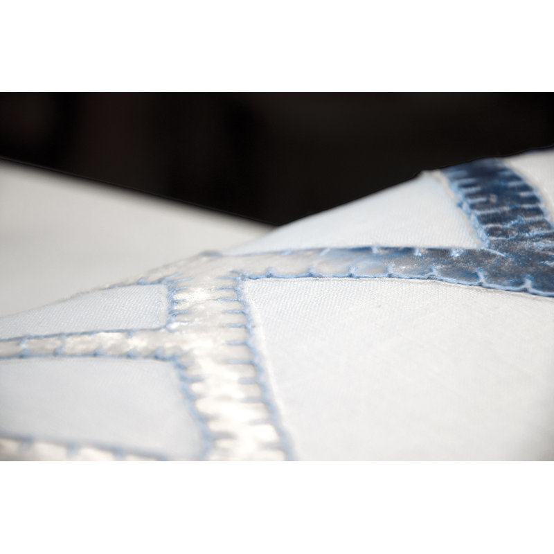 Net Velvet Lumbar Pillow Cover & Insert, Azul