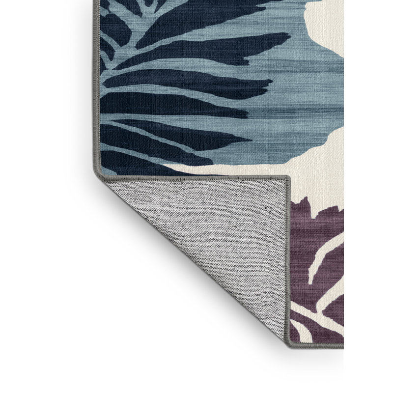 Tapis gris aquarelle lavable à la machine