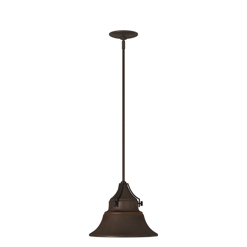 Luminaire suspendu d'extérieur à 1 ampoule Union, 44,13" H x 8" lx 8" p, Bronze