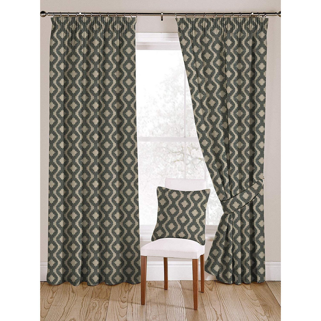 Zilla Arizona Cotton Pencil Pleat Blackout Thermal Curtains