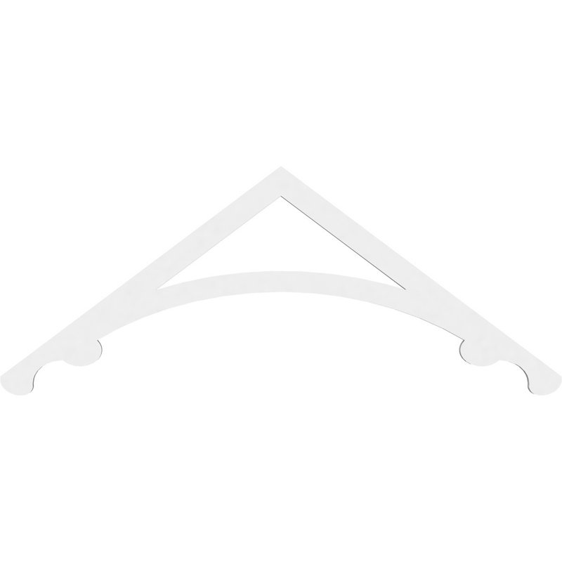 Legacy Signature Urethane Gable Pediment, Primed Tan, 18"H x 48"W, 9/12