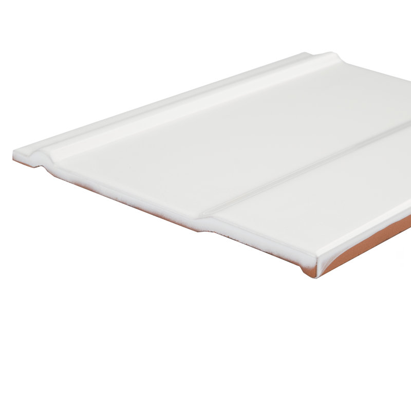 Santorini 7.9" x 5.9" Glossy Ceramic Bullnose Tile Trim in Blanco