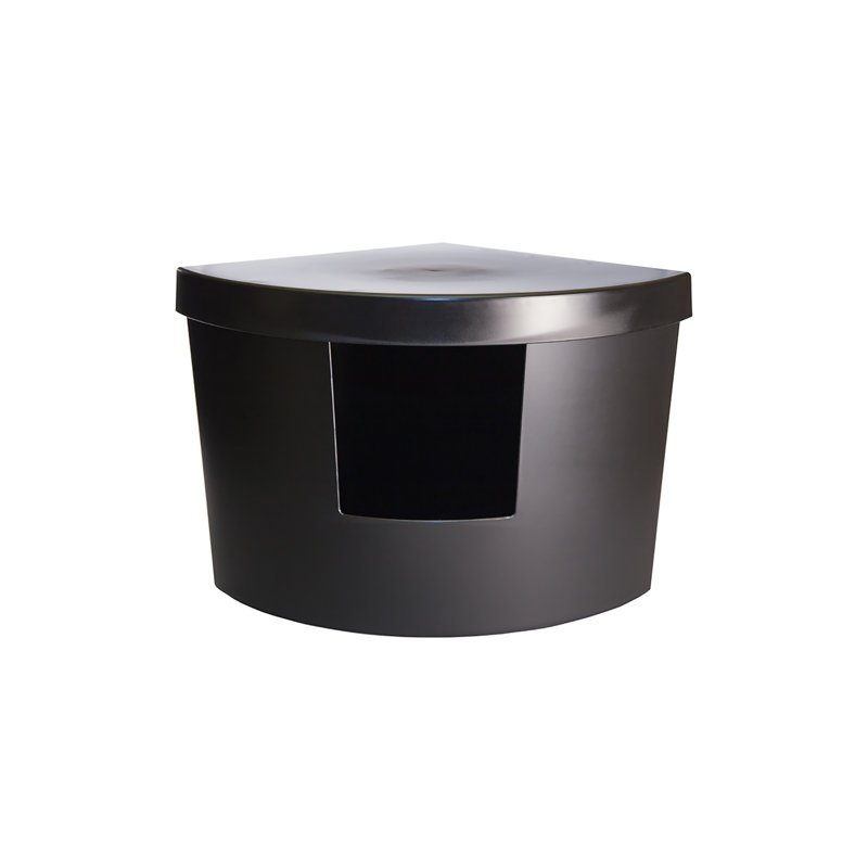 Plastic Enclosed Litter Box, Black, 16.5" H x 25" W x 17.5" D