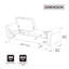Banc de rangement moderne rembourré de 65,75 pouces de large avec couvercle double-335909090