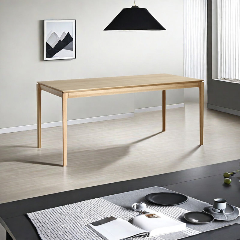 Table de salle à manger Minimalist Imported, Noir, H 29,92 po x L 86,61 po x l 37,4 po