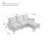 Canapé modulaire en forme de L 81 po en cuir technique avec méridienne réversible 81 po-81513222
