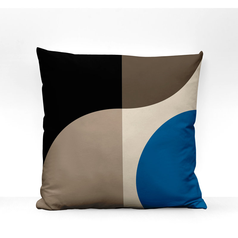 Coussin intérieur / extérieur en polyester filé Yesna, 17 po x 17 po, Turquoise