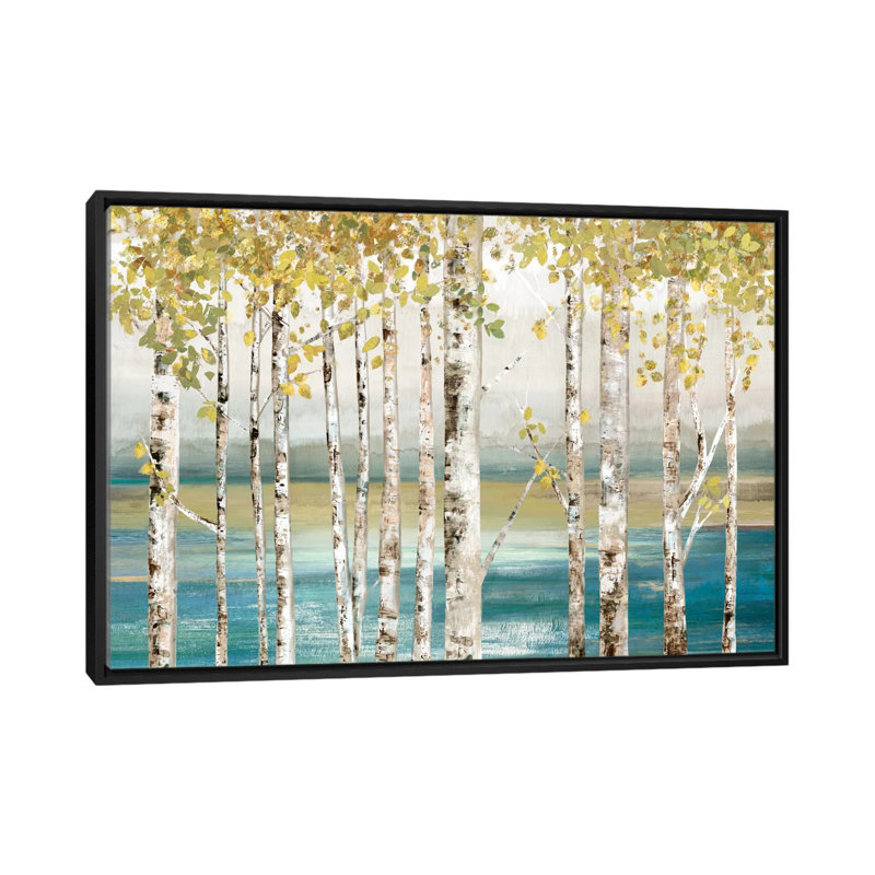 " Down By The River I " by Allison Pearce, 18" H x 26" W x 1.5" D, Black Framed Canvas, No Mat