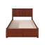 Lit plateforme en bois massif avec pied de lit et tiroirs de rangement Fogarty-1036629498-1036628585