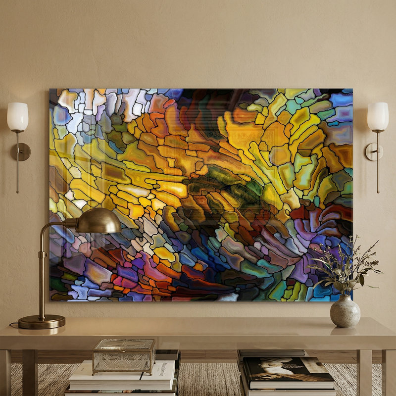 Dosseret de cuisine céleste en verre trempé 28 po x 39 po