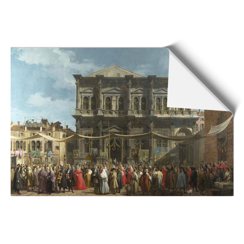 The Feast Day of St Roch by Giovanni Canaletto - Frameless Print, 42cm H x 59cm W x 0.1cm D