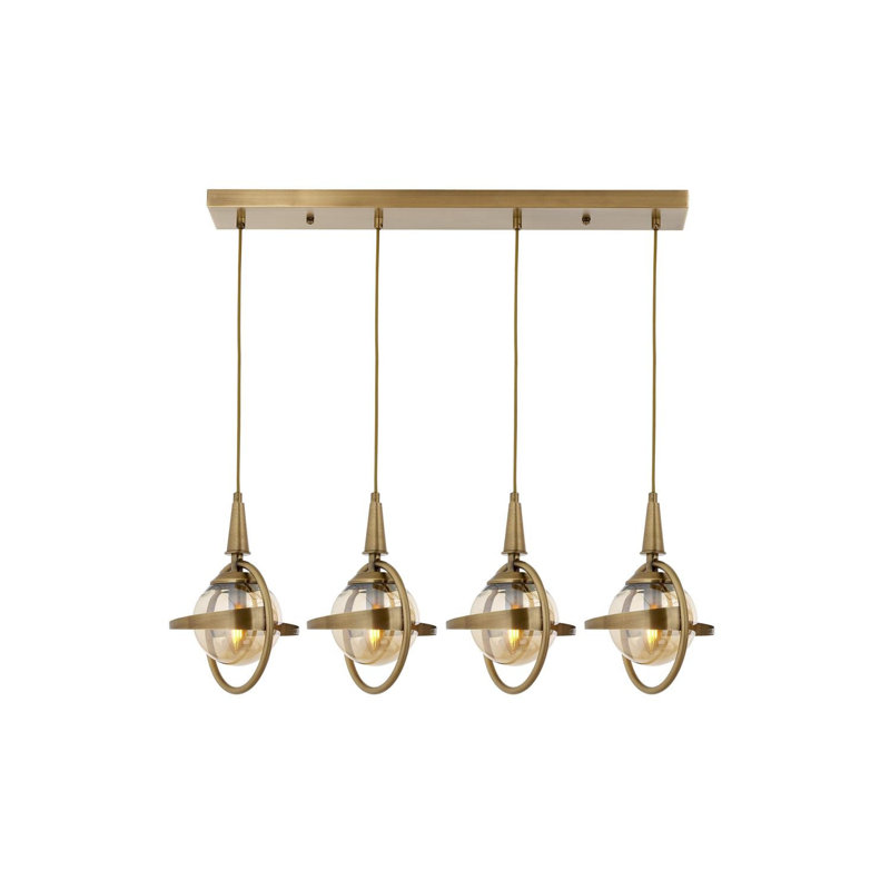 Demps 4 - Light Kitchen Island Chandelier, Gold
