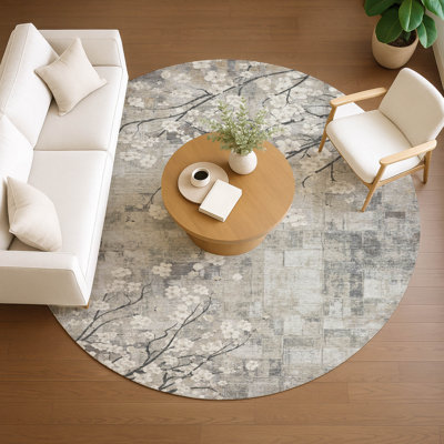 Tapis floral intérieur / extérieur lavable à la machine Boruta ACN2248