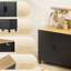 Buffet 47 "avec portes à fermeture douce, buffet moderne, noir