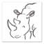 « amour rhino », art sur toile