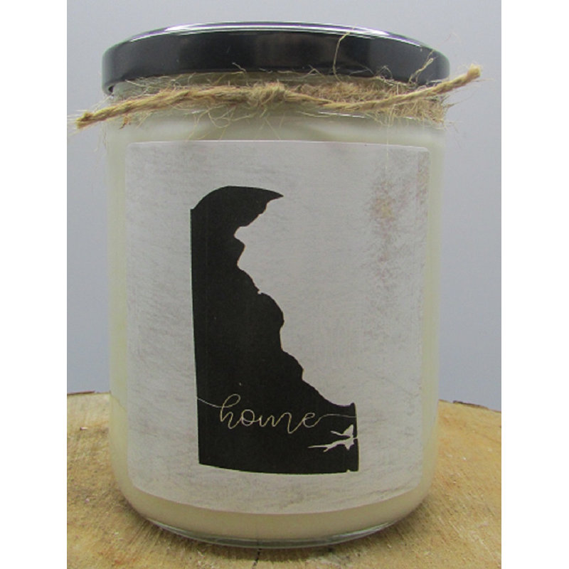 Bougie à pot en coton blanc et bergamote, H 6 po x l 4 po x P 4 po