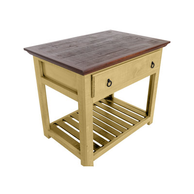 Civona Solid Wood Kitchen Island