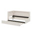 Lit plateforme simple tapissier avec ports USB, ceinture à DEL et lit gigogne-150171581
