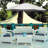 Pure Garden Patio Umbrella - 10 ft Offset Umbrella - Backyard Shade with Crank for Outdoor Furniture or Pool - Cantilever Shade-567182800