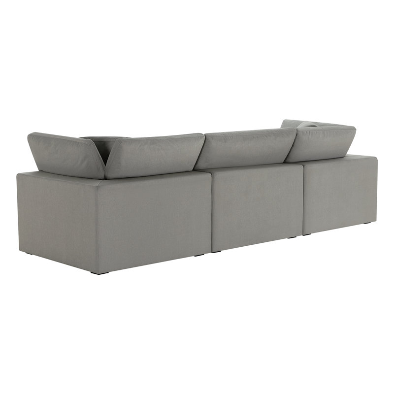 Canapé modulaire 3 pièces Calana Luxe, Ardoise, 3 pièces
