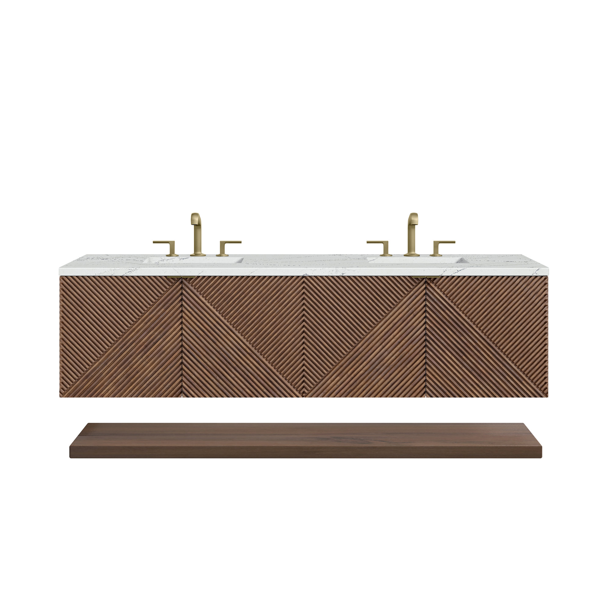 Marcello 72'' Double Bathroom Vanity, Ethereal Noctis