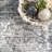 Eugenio Barbed Iris Medallion Blue/Gray Rug-1767086439