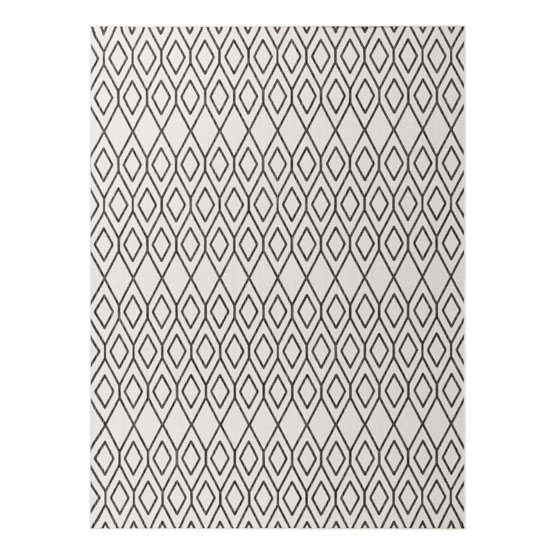 Tapis intérieur / extérieur Turks and Caicos, Ivoire ivoire, Rectangle 9 pi x 12 pi