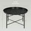 Table basse ronde de 24 po avec plateau martelé Nicholas, table centrale en métal rétro pour le salon, la chambre à coucher et la table d'appoint-227812271