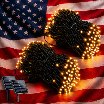200 LED Solar Powered Outdoor String Lights With 8 Modes Waterproof for Garden Patio Yard Decor