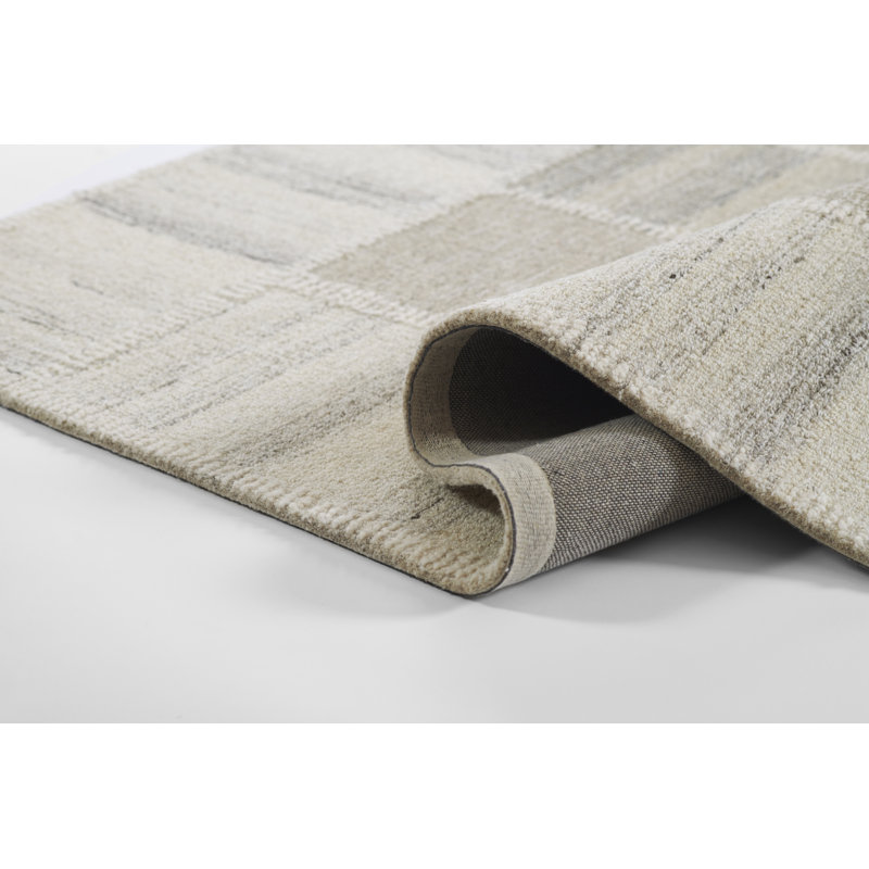 Lanora Hand Tufted Gray Wool Geometric 8' x 10' Rug