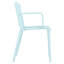 Fauteuils empilables modernes en plastique bleu, fabrication en PP toutes saisons, dossier à lattes, patins antidérapants, assemblage, convenant au jardin et au bureau 4 pièces avec dossier, teinte bleue, -, charge élevée-1259464312