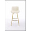 Ensemble de 2 tabourets de bar modernes en velours avec repose-pieds chromé et patins de protection du sol, parfait pour la cuisine et les bars