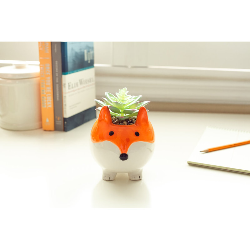 Agave plante en céramique de fox en pot de fleurs