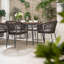 Aarmaan 6 - Person Acacia Patio Dining Set with Rectangular Table , Cushions Included