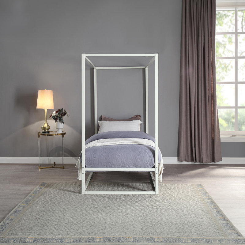 Bedoya Metal Bed, White, Single (3')