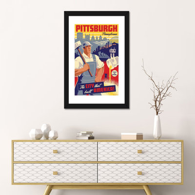 " Pittsburgh Steel Worker Travel Poster " by Jim Zahniser