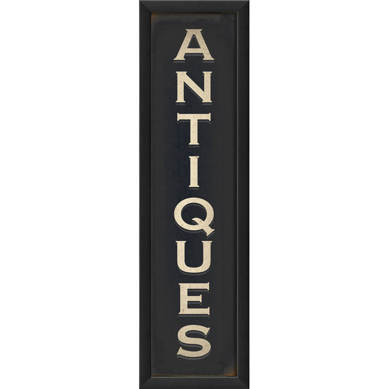 « antiques », art textuel encadré