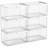 Sorbus 90L Clear Storage Bag, Foldable Plastic with Zipper & Handles for Clothes & Blankets - 6 Pack-1707859792