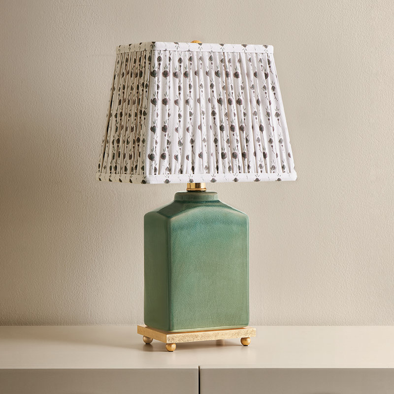 Brynn Table Lamp, Jade/Gold Leaf